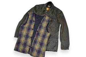 Men's Barbour Wanderer International Jacket Linen Gray England Size M - Picture 1 of 20