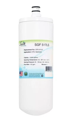 Filtro de agua de repuesto SWIFT GREEN FILTERS SGF- 517LS para 3M CFS517LS Foto 1 de 3