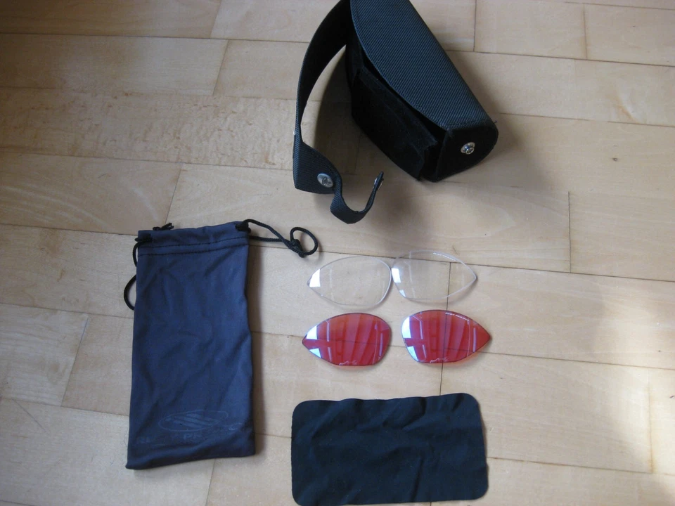 Rudy Project Graal SX Ersatzglässer rot und klar mit Brillenbox - Bild 1 von 1