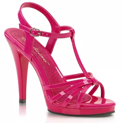 Hot Pink Platform Stiletto Sandals Crossdresser Mens Drag Queen Shoes 12 13 14 - Image 1 of 2