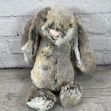 Jellycat Bashful Woodland Bunny Rabbit Plush Silver & Tan Mottled Extremely Soft