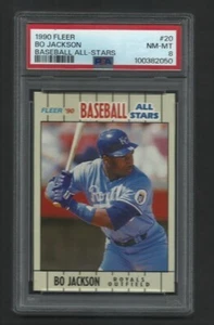 PSA 8 casi nuevo-como nuevo 1990 Fleer Baseball All-Stars Bo Jackson #20 - Imagen 1 de 1
