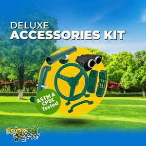 SET ALTALENA STUFF KIT ACCESSORI DELUXE VERDE maniglie esterne parco giochi bambino 0245 - Foto 1 di 12