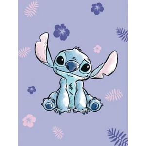 Lilo & Stitch Blanket Children's Soft Fleece Throw Purple Disney 100cm x 150cm - Picture 1 of 1