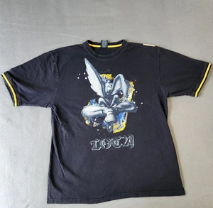 Camisa De Colección LUXE Looney Tunes Para Hombres XL Negra WILE E. COYOTE Y2K Hip Hop - Imagen 1 de 12