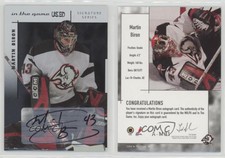 2003-04 In the Game-Used Signature Series Signatures Silver Martin Biron Auto