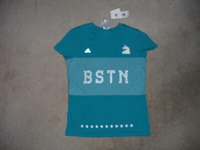 NWT 2016 Adidas Boston Marathon Running Shirt Womens Medium  RUN BABY    RUN TEE - Image 1 of 4