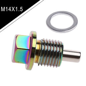 1x Universal Car Engine Magnetic Oil Drain Plug Screw Nut Bolt Sump Nut M14x1.5