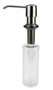 Glacier Bay Straight Nozzle Metal Soap Dispenser in Satin Nickel, Sink Mounted - Picture 1 of 1