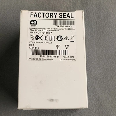 New Factory Sealed AB 1794-IR8 SER A Flex 8 Point RTD Input Module 1794IR8 - Image 1 of 3