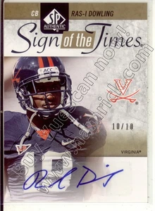 ras i dowling rookie draft auto autograph virginia cavaliers uva college 10/10 - Picture 1 of 1