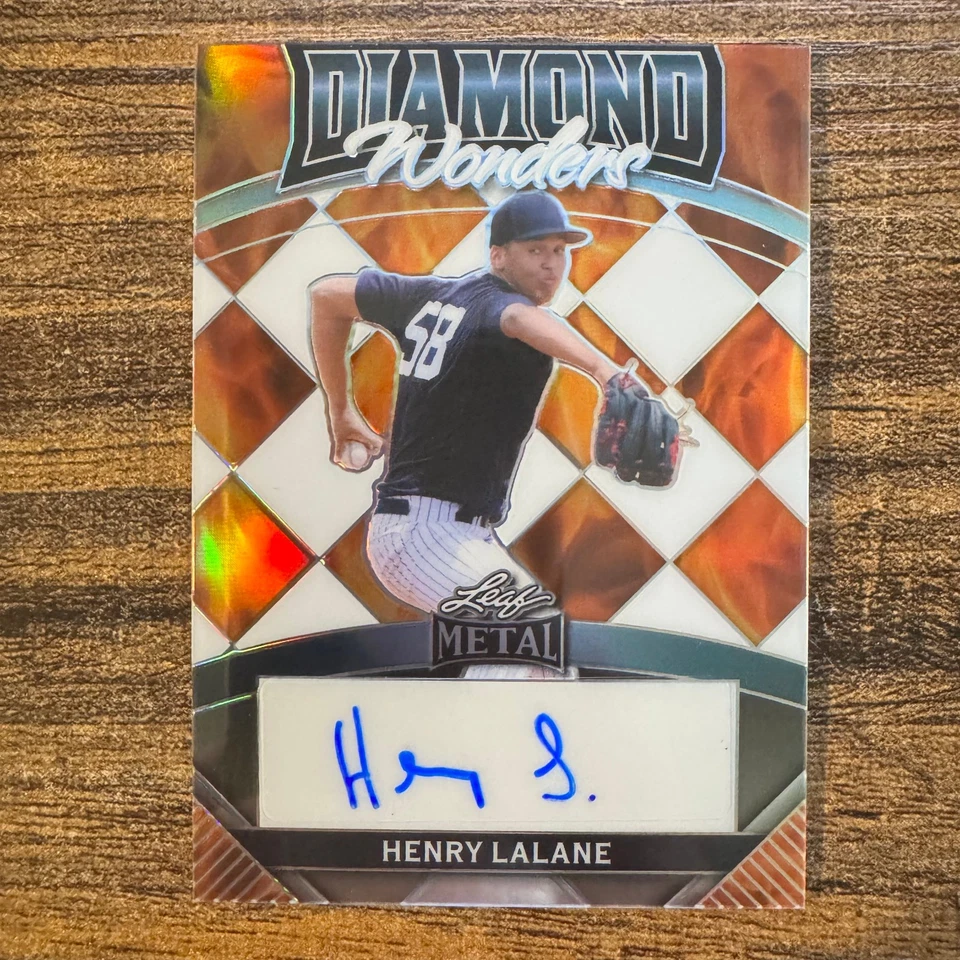 2024 Leaf Metal Henry Lalane #DW-HL1 Diamond Wonders Fire Prismatic 1/1 Auto NYY - Image 1 of 2