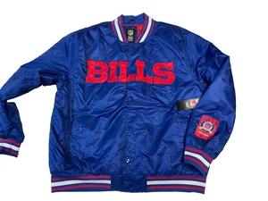 Buffalo Bills Blue Satin Varsity Button Up Team Apparel Size XL Jacket - Picture 1 of 7