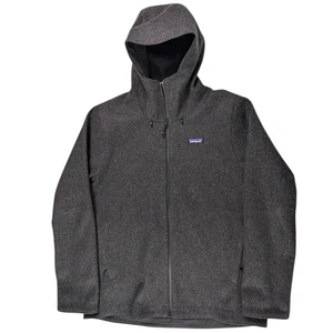 NUEVA Chaqueta de Lana Reciclada Patagonia Para Hombre GRANDE Gris Pizarra Con Capucha Cremallera Completa 27445 - Imagen 1 de 10