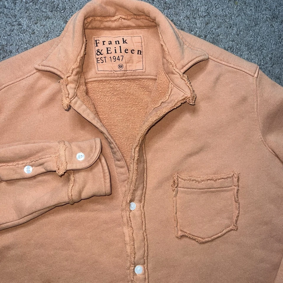 Frank & Eileen Sudadera Abotonada XS Triple Vellón Rosa Salmón Chamarra Foto 1 de 4
