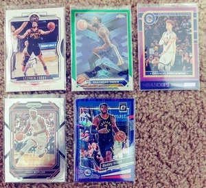 Golden State Warriors 2023-24 Panini Basketball 5 Card Parallel/Prizm Lot Curry - Picture 1 of 6