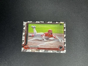 Spencer Steer 2025 Topps Series 1 Cactus Cincinnati Reds #37 - Picture 1 of 2