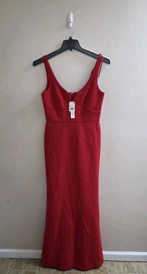 NWT JILL Jill Stuart Long Red Curvy Dress Sz 8 Sleeveless - Image 1 of 4