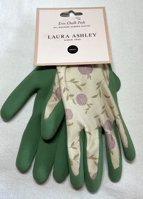 Guantes Laura Ashley Todo Clima Jardín ERIN TIZA ROSA VERDE CREMA PEQUEÑOS NUEVOS EN PAQUETE Foto 1 de 2