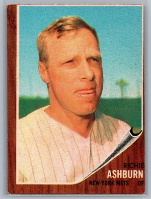 1962 Topps - Richie Ashburn #213 - HOF VG-EX *TEXCARDS* - Image 1 of 2
