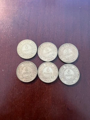 Lote de 6 peniques África Occidental Británica 1938, 1940, 1942, 1943, 1945 y 1947 Foto 1 de 2