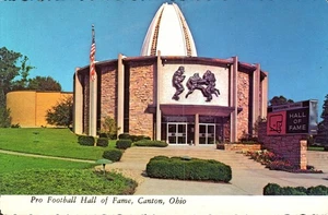 Pro Football Hall of Fame Canton Ohio Postcard 4x6 Continental Deckle edge - Picture 1 of 2