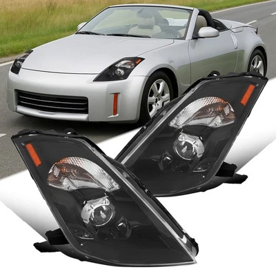2PCS HID Projector Headlight Lamps For Nissan 350Z Factory Xenon Models 2003-09 - Image 1 of 4