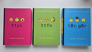 Lot Of 3 Lauren Myracle Internet Girls Hardcover Editions TTYL, TTFN, L8R, G8R - Imagen 1 de 9