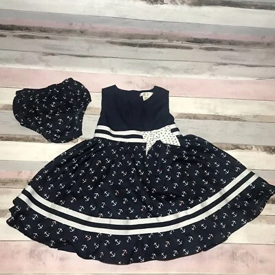 Maggie & Zoe  Navy Blue Summer Dress & Pants | Size 18-24 Months Girl Toddler - Image 1 of 4
