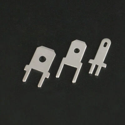 Uninsulated Male Spade Terminal Crimp Connector PCB 0.8mm Thick 2.8/4.8/6.3mm - Image 1 of 4