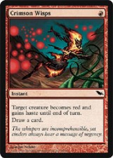 CRIMSON WISPS X4 4 4X Shadowmoor MTG Magic the Gathering Cards DJMagic