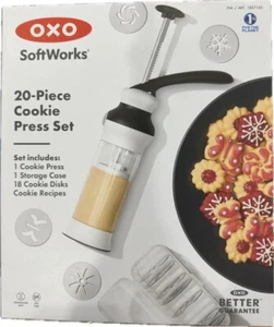 OXO 20-Piece Cookie Press Set with 18 Disks & Storage Case - Picture 1 of 3