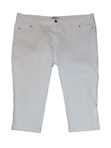 KATIES Crop White Denim Jeans Size 20 - Picture 1 of 4
