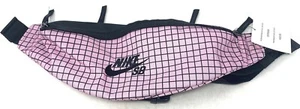 Nike SB Heritage Print Waist Pack Skateboarding Hip Bag Pink Plaid CK6755 629 - Picture 1 of 7