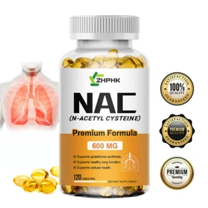 NAC N-Acetyl Cysteine 600mg 120 Capsules | Glutathione | Antioxidant | Amino - Foto 1 di 8