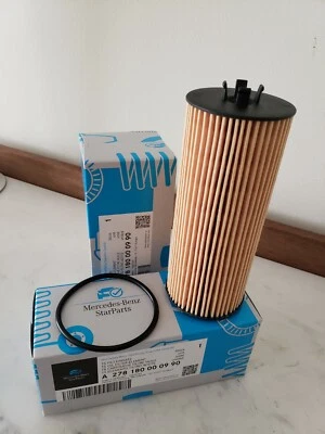 OEM 2X A2781800009 90 Mercedes-BENZ AMG Oil Filter CL63 CLS63 E550 GENUINE ENG - Image 1 of 4