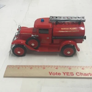 New  Liberty Classics Ford Plant Fire Department  Truck Coin Bank With Key - Picture 1 of 6