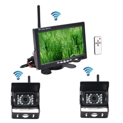 Wireless Rear View Camera with Monitor IR Night Vision7" 1024*600  Truck Bus - Image 1 of 4
