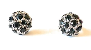 Montana Dome Crystal PIERCED EARRINGS go with horse show number magnet holders - Picture 1 of 1
