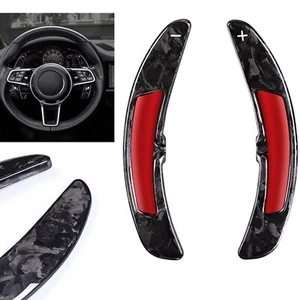 2x Steering Wheel Shift Paddle Extension For Porsche 911 991 Macan Carbon Fiber - Picture 1 of 11