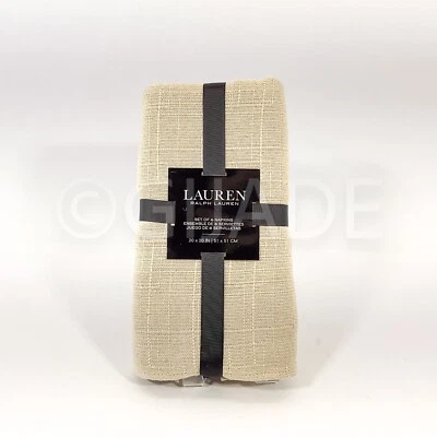 Ralph Lauren Lauren 6pc 20 In x 20 In Table Napkin Beige New - Image 1 of 4