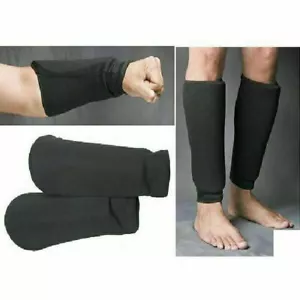 Juego de protectores de espinera y antebrazo de taekwondo almohadillas protectoras de tela Tkd MMA - Imagen 1 de 3