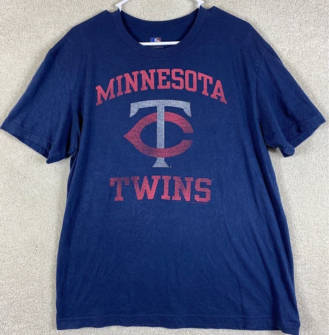 Minnesota Twins Medium M Blue T Shirt MLB Size Medium Short Sleeve Blue Shirt Cover