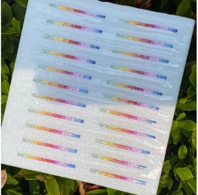 2 毫米 Princess Cut 1 行 100% 天然彩虹蓝宝石花式彩色蓝宝石色 — 第 1/3 张图片