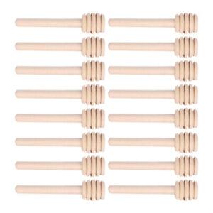 24PCS Wooden Honey Dipper Sticks for Coffee and Syrup