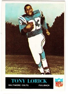 Tarjeta de fútbol americano 1965 Philadelphia #6 Tony Lorick (RC) novato Baltimore Colts - Imagen 1 de 1