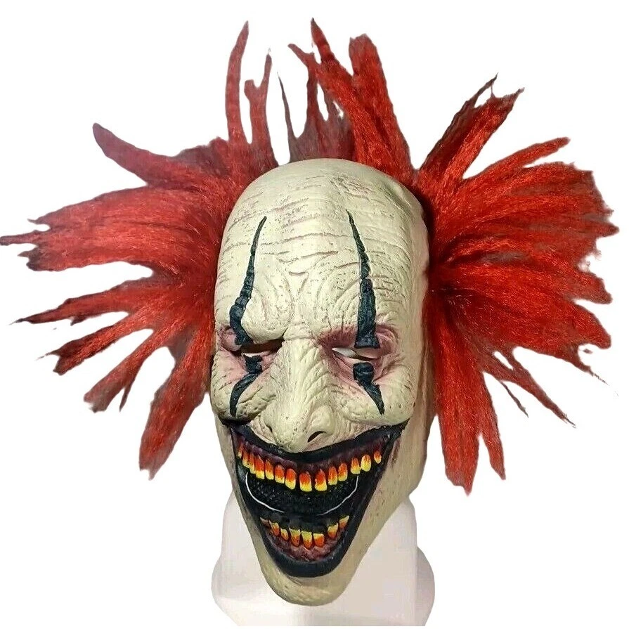 Wicked Full Head Big Mouth Killer Horror Clown Adults Halloween Fancy Mask - Image 1 of 4