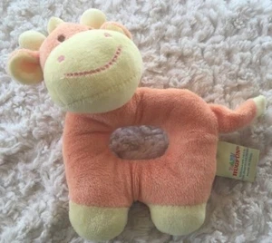 Baby Hugfun orange gelb Löwe Fleece Baby Rassel - Bild 1 von 9