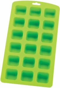 Green Flexible Silicone 18 Hole Ice Cube Tray - Freeze Bake Mold Candy Chocolate