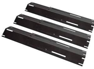 Adjustable Heavy Duty Porcelain Steel Grill Heat Plate Shield, Heat Tent, 3 Pack - Picture 1 of 7